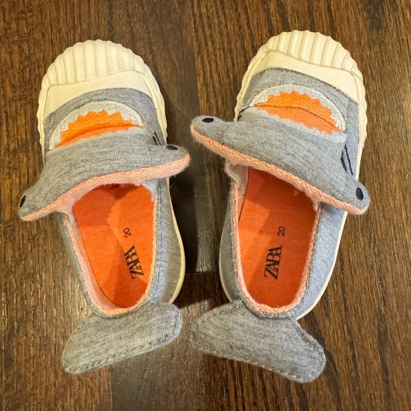 Zara Shark Sneaker Shoes - Baby/Toddler Boy - 4.5 - EU20 - Gray - Picture 4 of 5